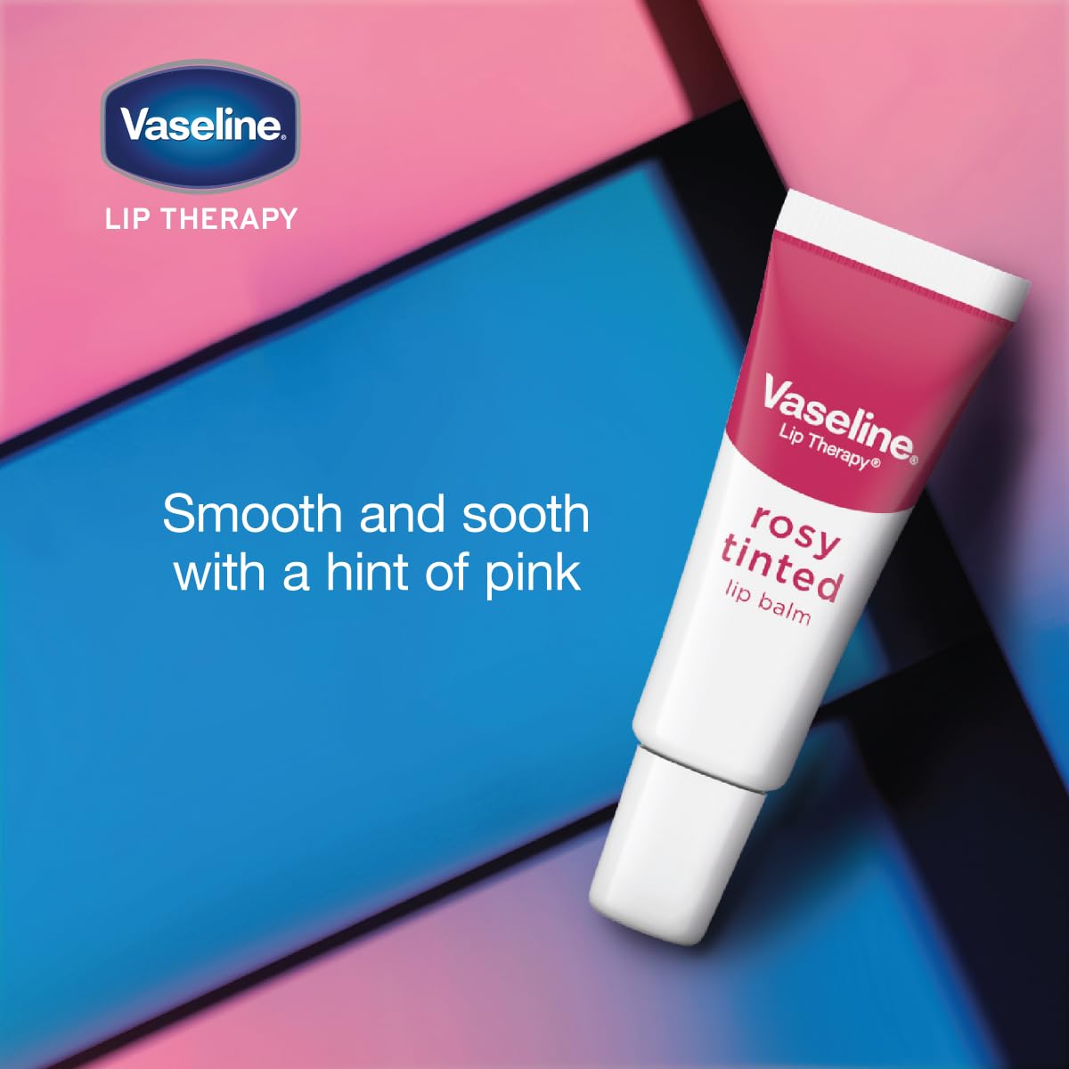 Vaseline Lip Therapy Rosy Lips Moisturising Lip Balm with natural background