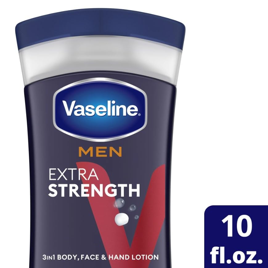 Vaseline Men's Extra Strength Lotion 10 oz with pump