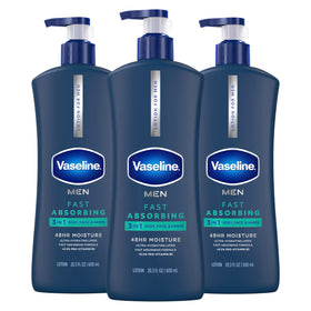 Vaseline Men's Healing Moisture Hand & Body Lotion front view 20.3 oz