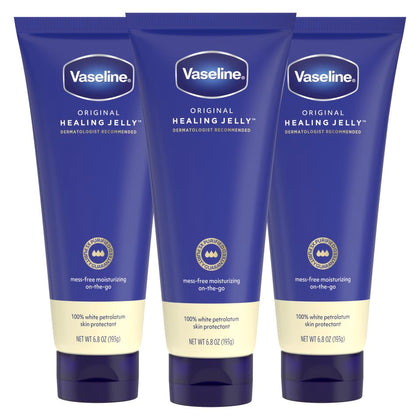 Vaseline Original Healing Jelly Tube 3 Pack front view