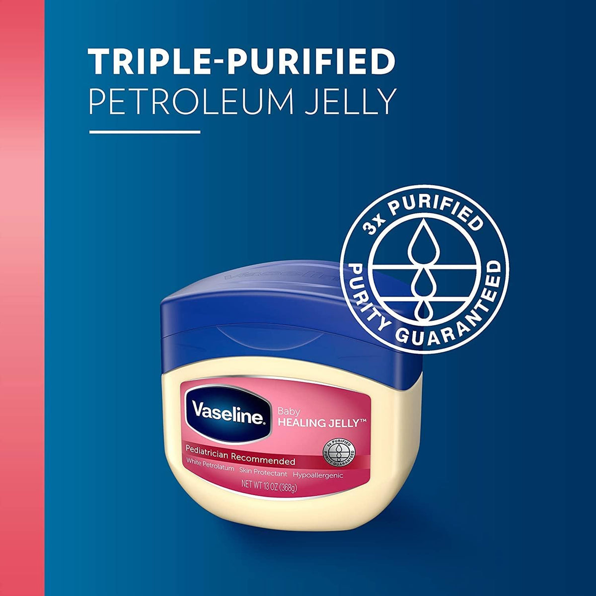 Vaseline Petroleum Jelly Baby 13oz jar side view