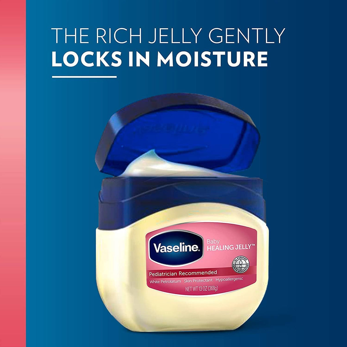 Vaseline Petroleum Jelly Baby application on a baby's skin