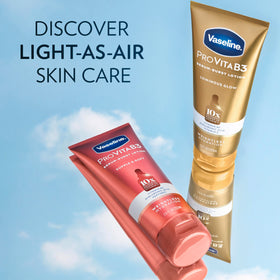 Vaseline Pro VitaB3 Serum Burst Lotion on a bathroom counter
