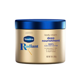 Vaseline Radiant X Deep Nourishment Body Cream 10 oz front view
