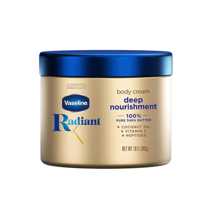 Vaseline Radiant X Deep Nourishment Body Cream 10 oz front view