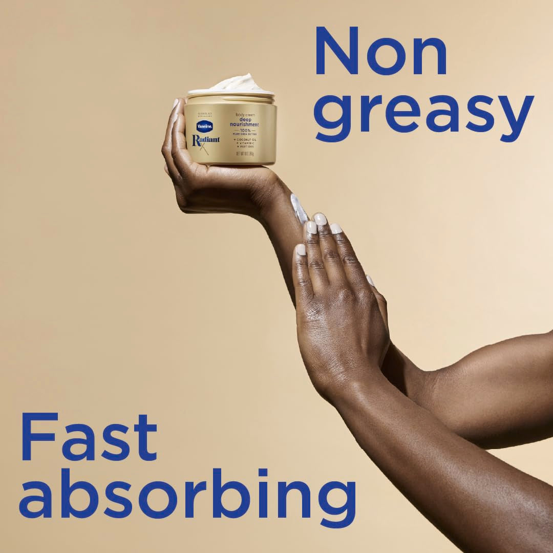 Vaseline Radiant X Deep Nourishment Body Cream packaging
