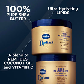 Vaseline Radiant X Deep Nourishment Body Cream with shea butter and coconut oil