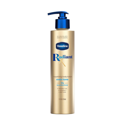 Vaseline Radiant X Even Tone Nourishing Body Lotion 11 oz front view