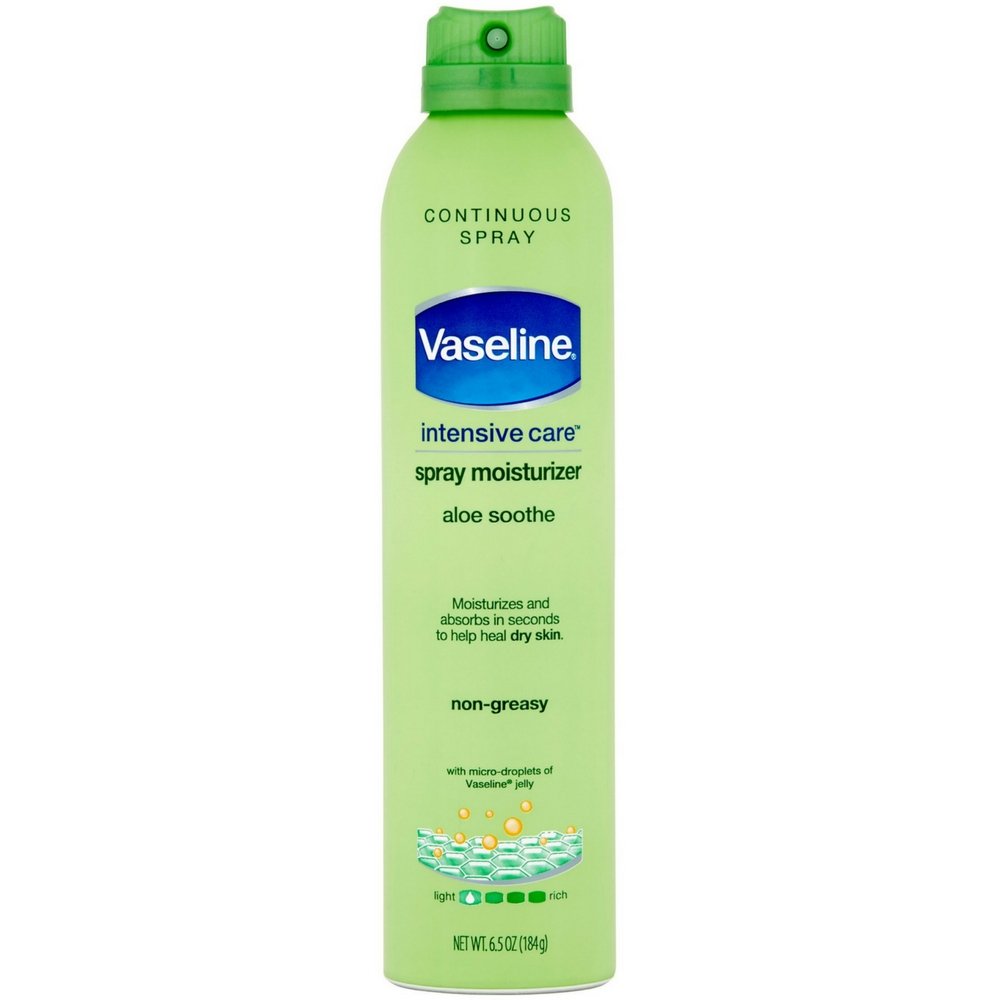 Vaseline Spray & Go Moisturiser Aloe Fresh 6.5 oz front view