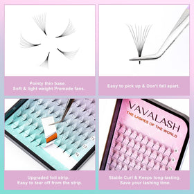 VAVALASH 8D eyelash extensions displayed in a beauty setting