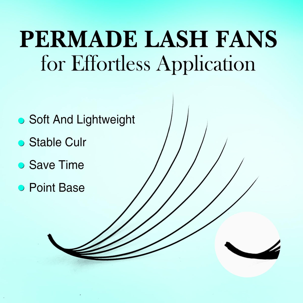 VAVALASH eyelash extensions showing fluffy tips and narrow fans