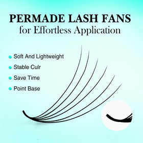 VAVALASH eyelash extensions showing fluffy tips and narrow fans
