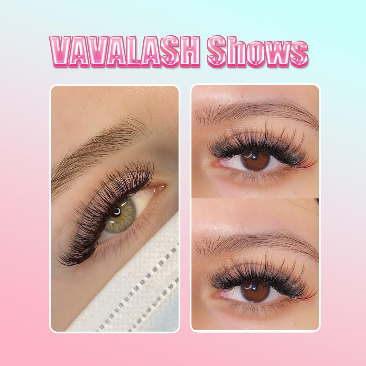 VAVALASH lash fans showcasing matte deep black finish
