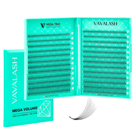 VAVALASH Premade Fans Eyelash Extensions 10D 0.05 thickness front view