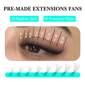 VAVALASH Premade Fans Eyelash Extensions in a beauty setup