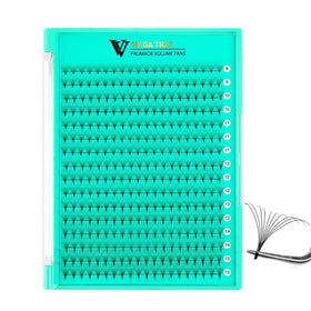 VAVALASH Premade Volume Fans Lash Extensions tray front view with 320 fans