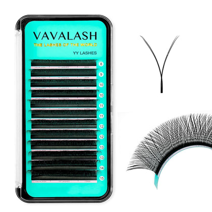 VAVALASH Y Lash Extensions C Curl 0.05mm mix tray front view
