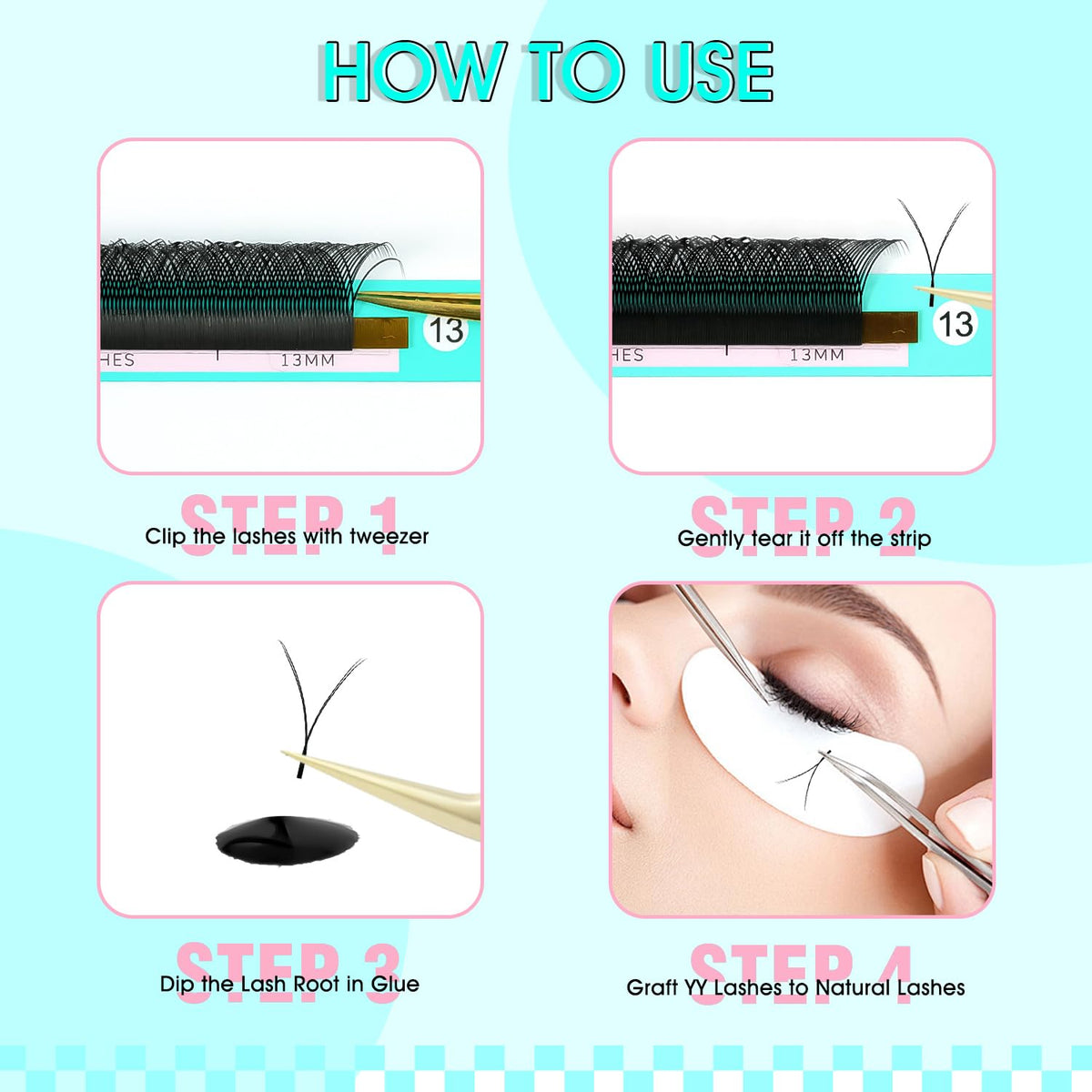 VAVALASH Y Lash Extensions C Curl 0.07mm Mix Tray packaging