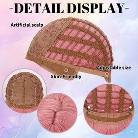 VCKOVCKO packaging for pink loose wave bob wig