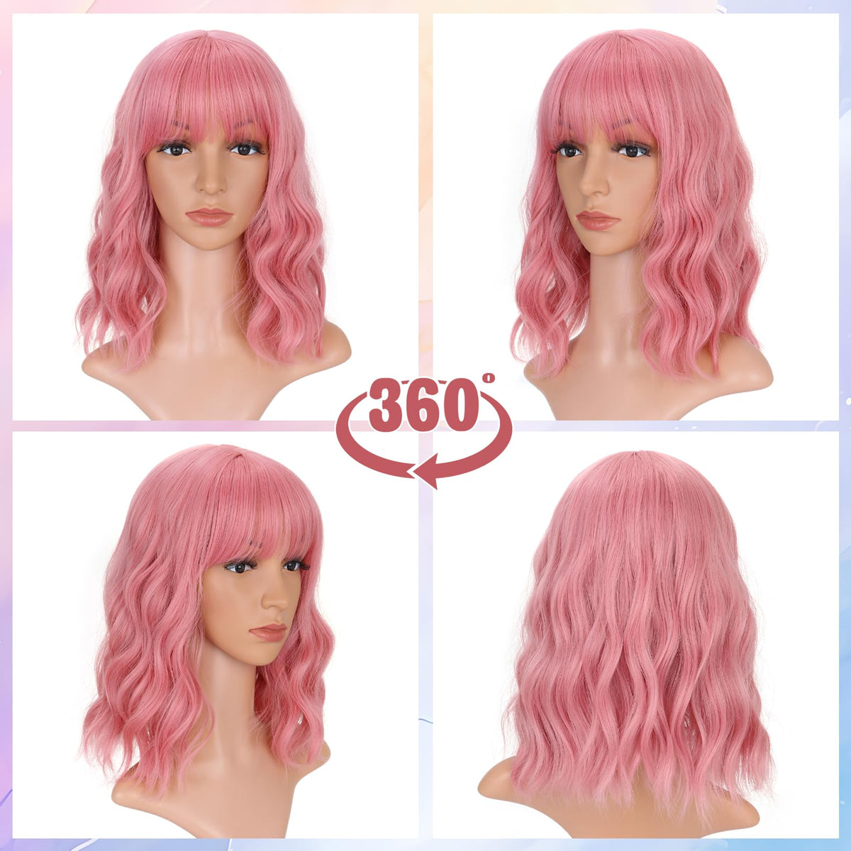 VCKOVCKO pink wig displayed on a mannequin