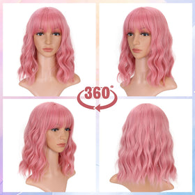 VCKOVCKO pink wig displayed on a mannequin