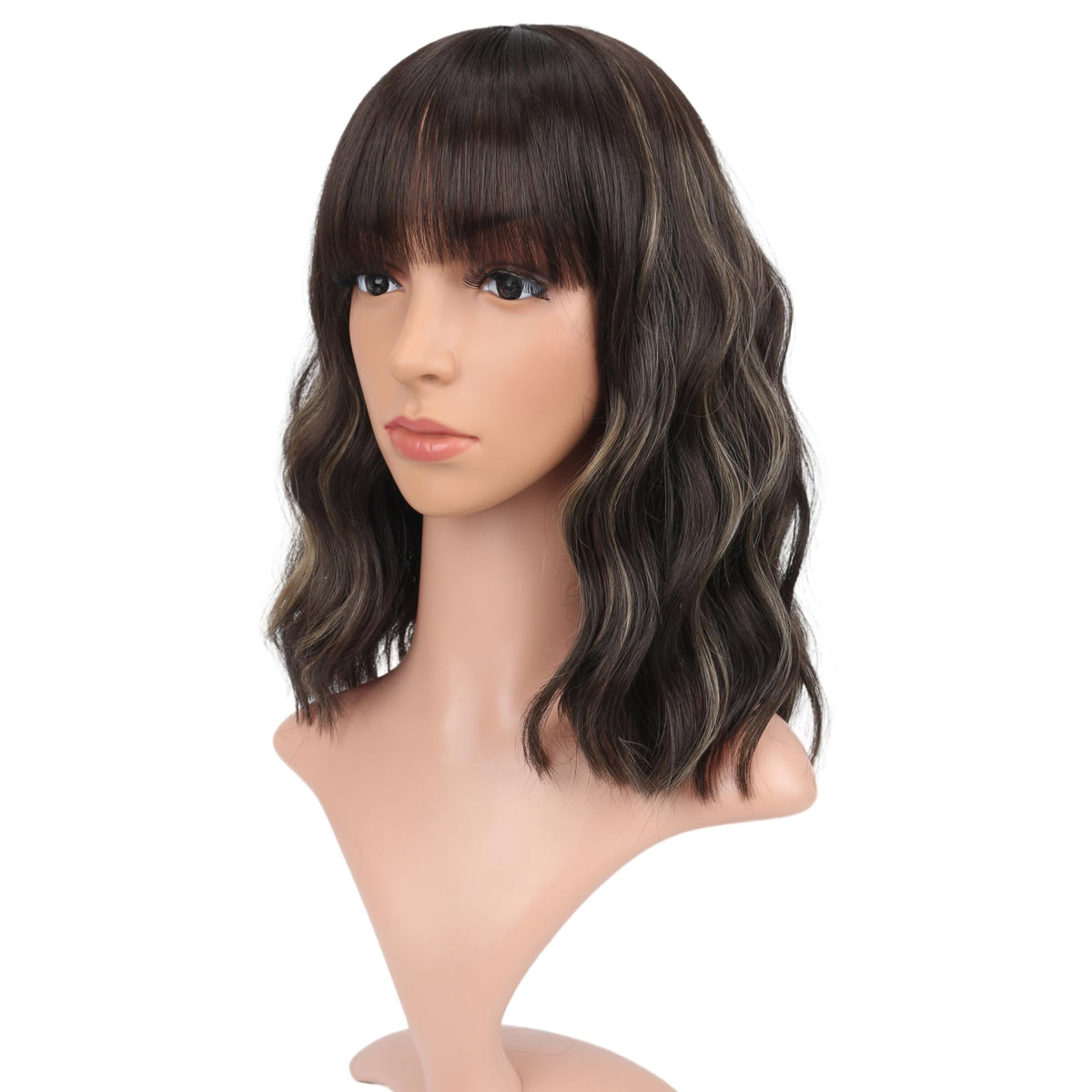 VCKOVCKO Short Bob Wig side view with air bangs
