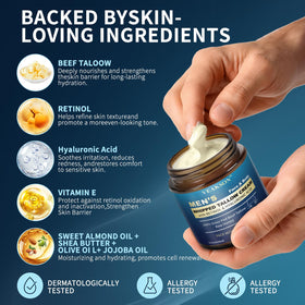 Veakson Men's Beef Tallow Skin Care Cream texture close-up