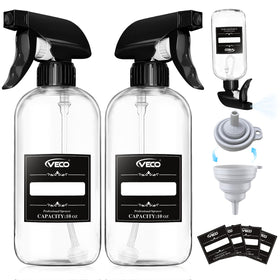 Veco 360° spray bottle front view with adjustable nozzle