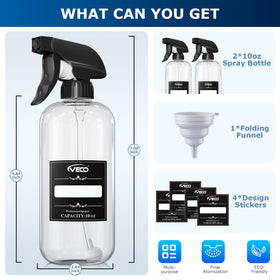 Veco 360° spray bottle in use for plant misting