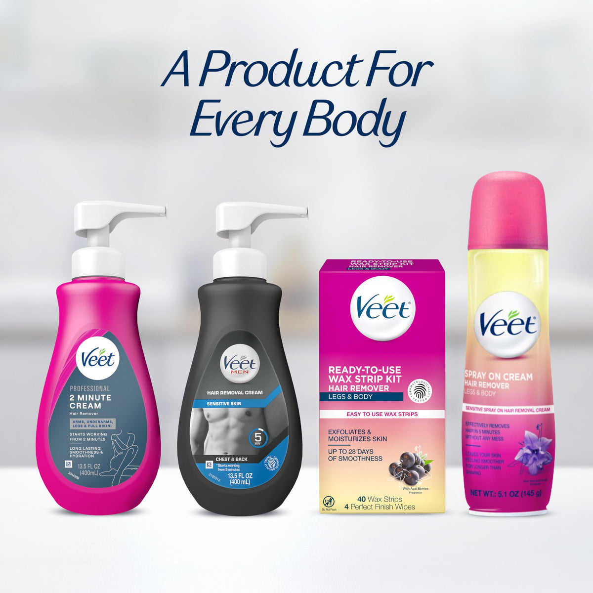 Veet Hair Removal Cream in a bathroom setting