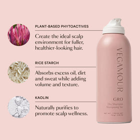 VEGAMOUR GRO Dry Shampoo 150g top view of nozzle