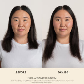 VEGAMOUR GRO+ shampoo in a lifestyle setting