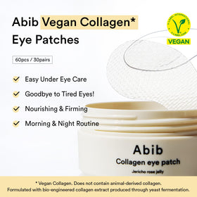 Vegan collagen eye patches from Abib in use