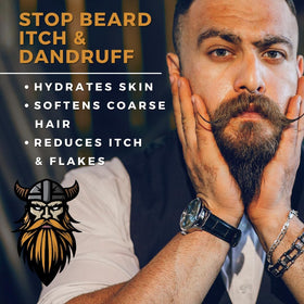 Veien Beard Oil 2oz application process on beard