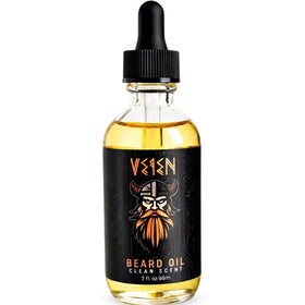 Veien Beard Oil 2oz front view with clean white tea scent