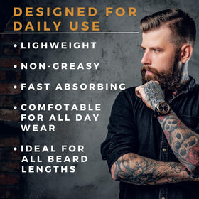 Veien Beard Oil 2oz surrounded by natural ingredients