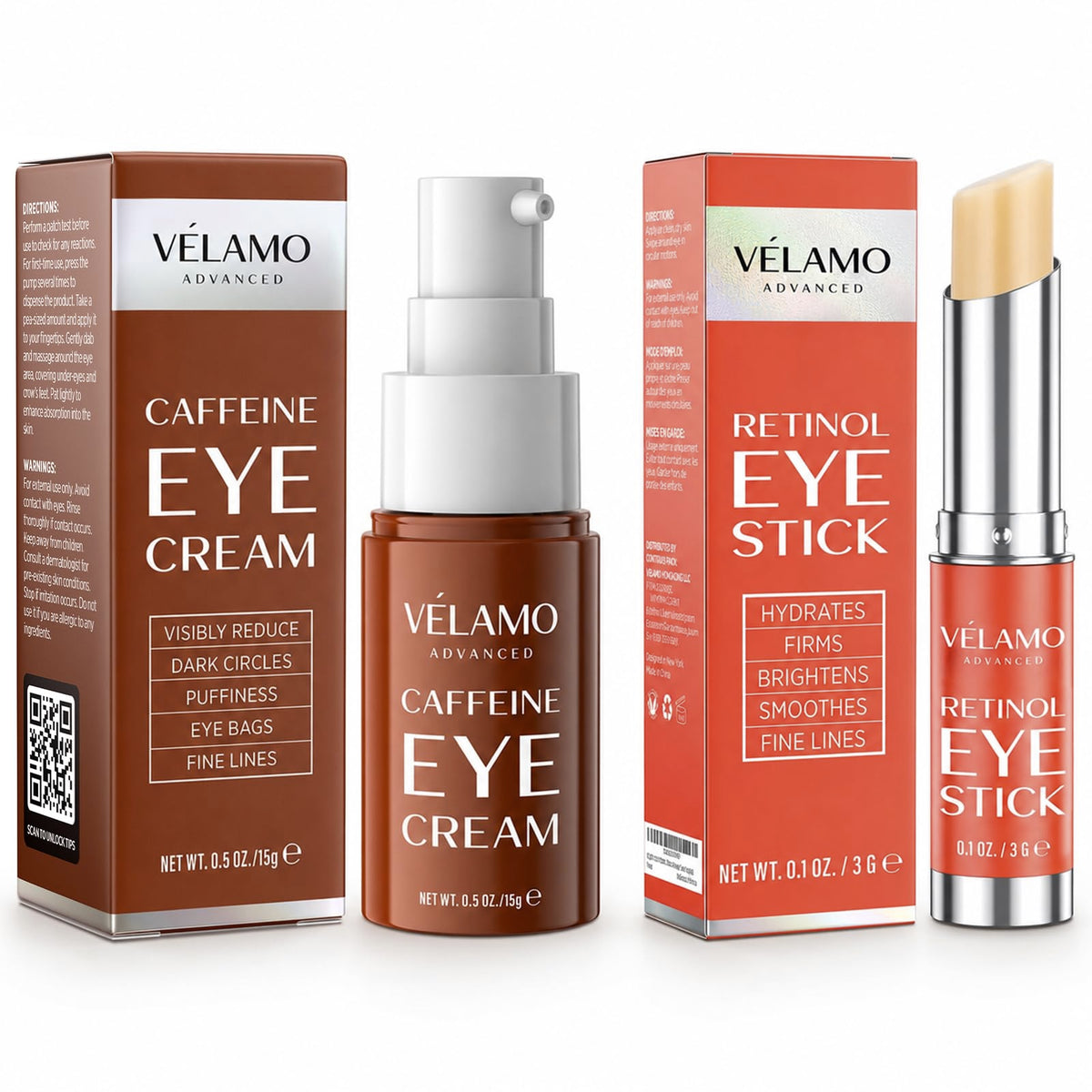 VELAMO ADVANCED Caffeine Eye Cream front view 0.5 FL OZ