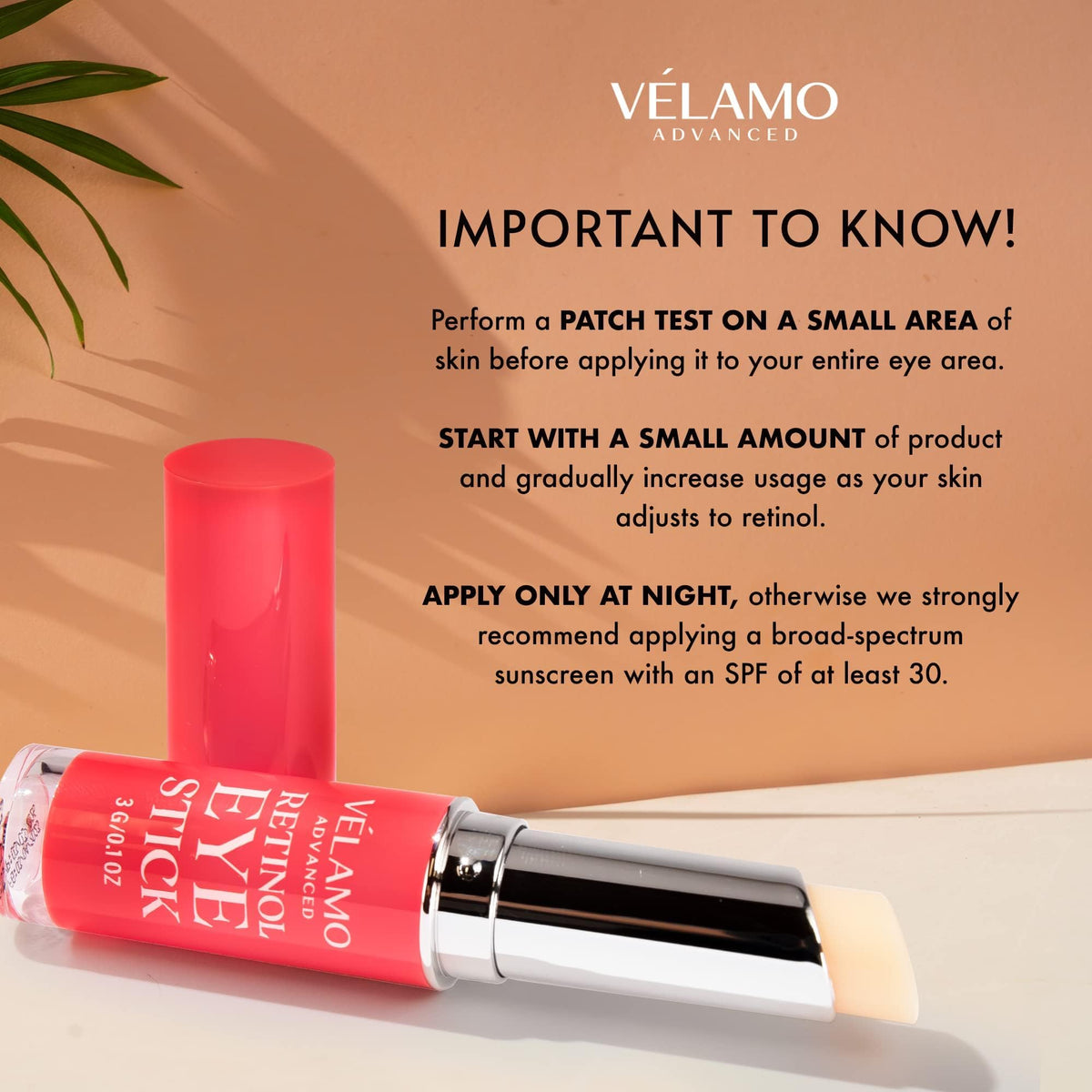 VELAMO ADVANCED Retinol Eye Stick close-up on texture