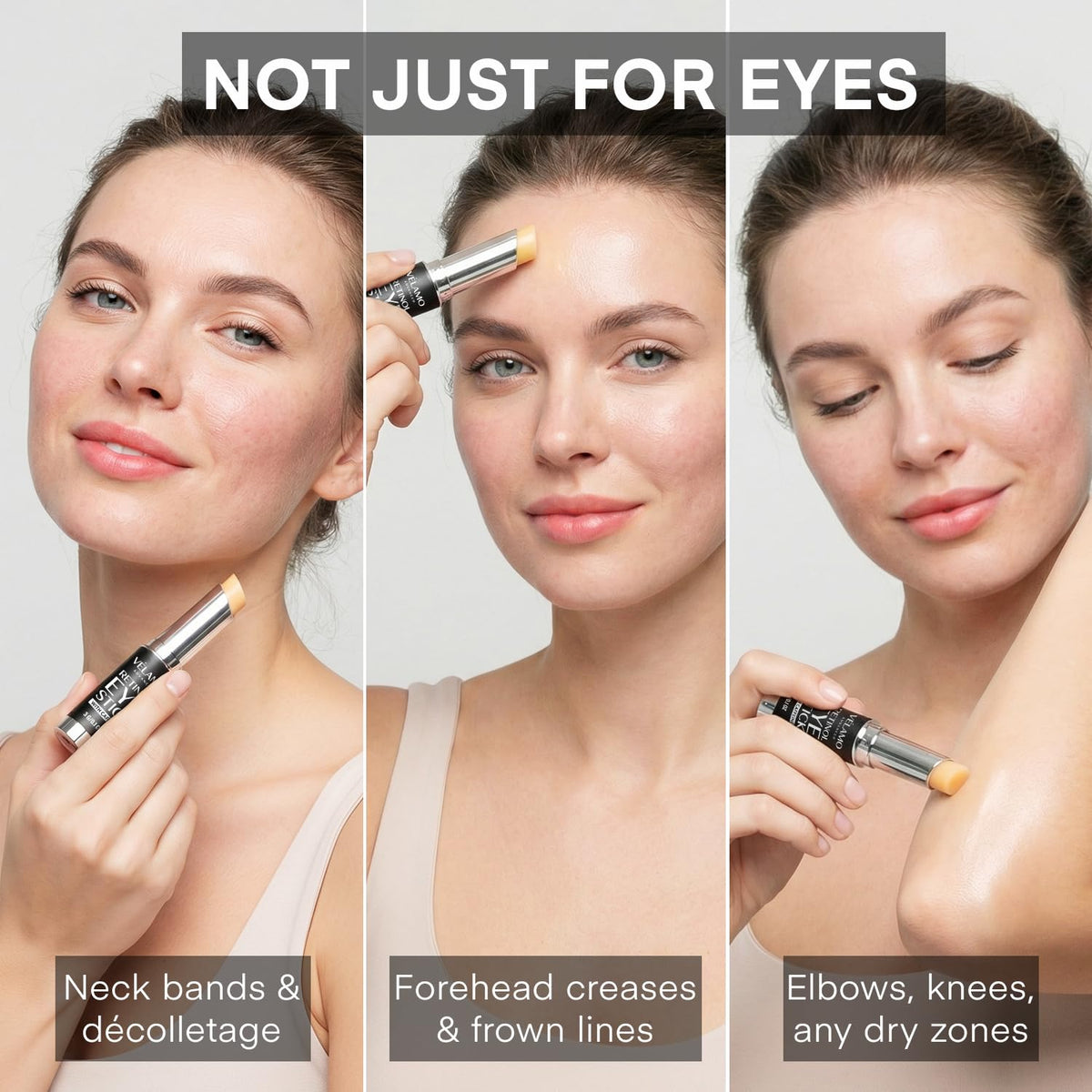 VELAMO ADVANCED Retinol Eye Stick in a lifestyle setting
