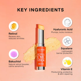 VELAMO ADVANCED Retinol Eye Stick in hand for application