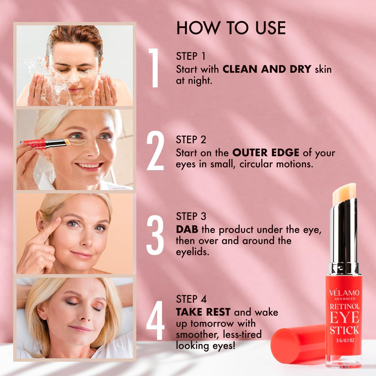 VELAMO ADVANCED Retinol Eye Stick lifestyle scene