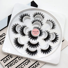 Veleasha 5D Faux Mink False Eyelashes back view with care instructions