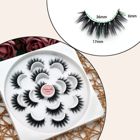 Veleasha 5D Faux Mink False Eyelashes close-up of individual lashes