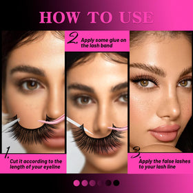 Veleasha 5D Faux Mink False Eyelashes details