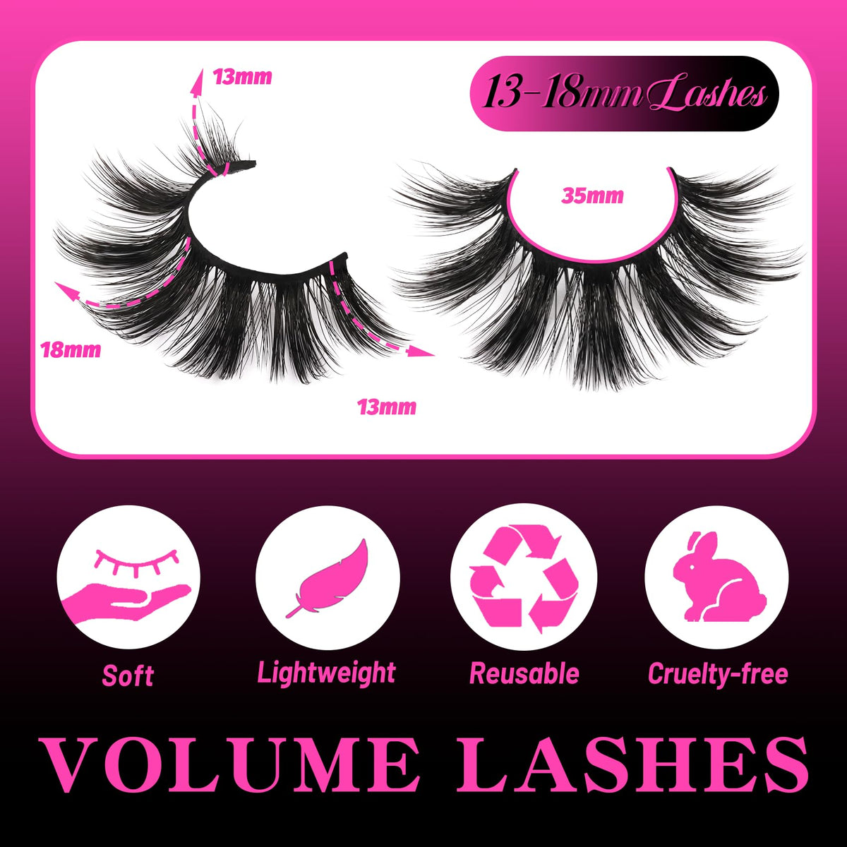 Veleasha 5D Faux Mink False Eyelashes displayed on a makeup table