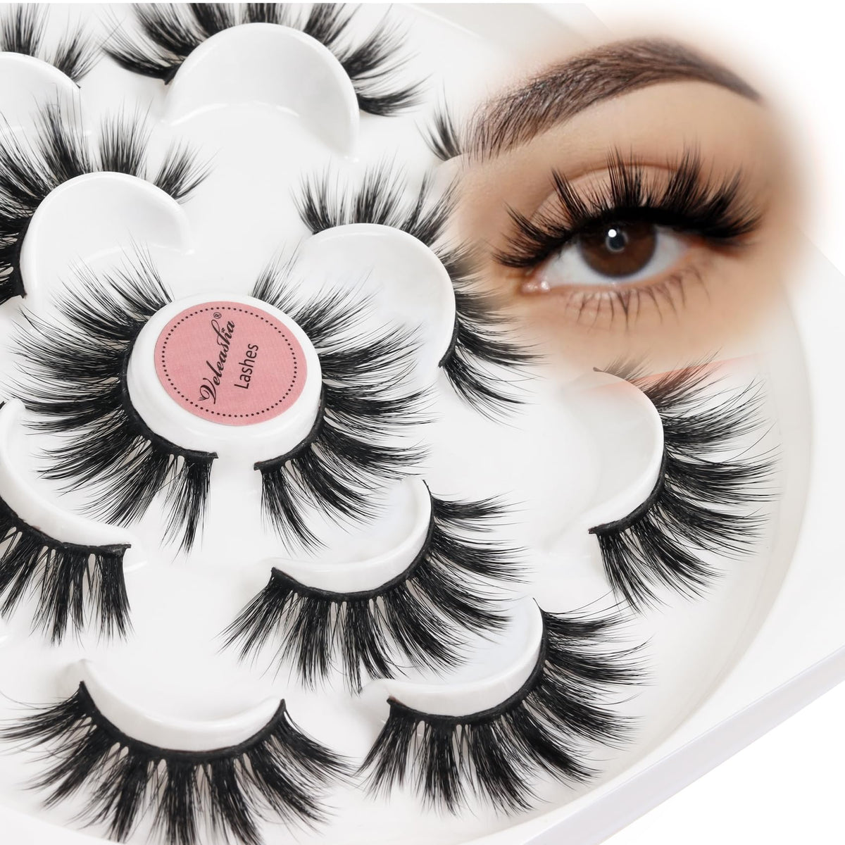 Veleasha 5D Faux Mink False Eyelashes Dubai front view
