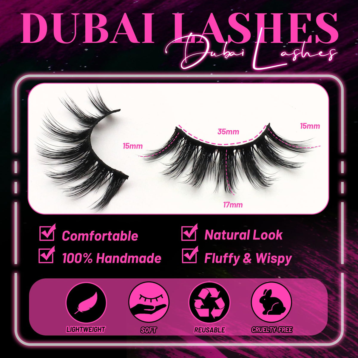 Veleasha 5D Faux Mink False Eyelashes Dubai on model
