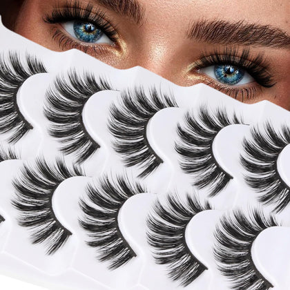 Veleasha 5D Faux Mink False Eyelashes front view