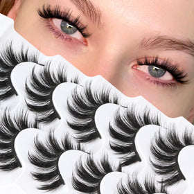 Veleasha 5D Faux Mink False Eyelashes front view with fluffy design