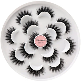 Veleasha 5D Faux Mink False Eyelashes front view with packaging